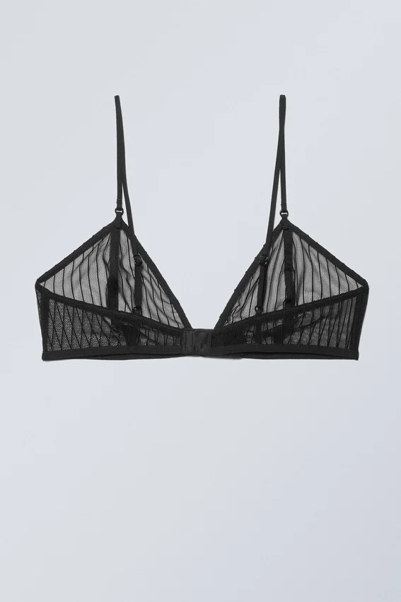 Sujetador tipo bralette de encaje Zelda – Rayas negras Sujetador tipo bralette de encaje Zelda – Rayas negras