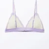 Sujetador triangular acolchado suave – Blanco empolvado y lila Sujetador triangular acolchado suave – Blanco empolvado y lila