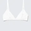 Sujetador triangular de algodón suave – Blanco Sujetador triangular de algodón suave – Blanco