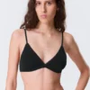 Sujetador triangular de algodón suave – Negro Sujetador triangular de algodón suave – Negro
