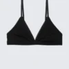 Sujetador triangular de algodón suave – Negro Sujetador triangular de algodón suave – Negro