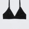 Sujetador triangular de algodón suave – Negro Sujetador triangular de algodón suave – Negro