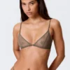 Sujetador triangular de encaje – Gris empolvado Sujetador triangular de encaje – Gris empolvado