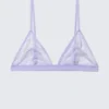 Sujetador triangular de encaje ondulado – Lila claro Sujetador triangular de encaje ondulado – Lila claro