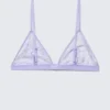 Sujetador triangular de encaje ondulado – Lila claro Sujetador triangular de encaje ondulado – Lila claro