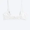 Sujetador triangular de encaje suave – Blanco