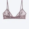 Sujetador triangular de encaje suave – Lila empolvado Sujetador triangular de encaje suave – Lila empolvado