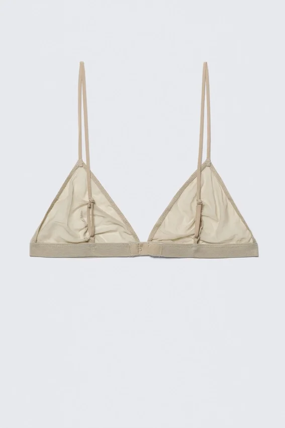 Sujetador triangular de malla suave – Beige Sujetador triangular de malla suave – Beige
