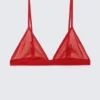 Sujetador triangular de malla suave – Rojo brillante Sujetador triangular de malla suave – Rojo brillante