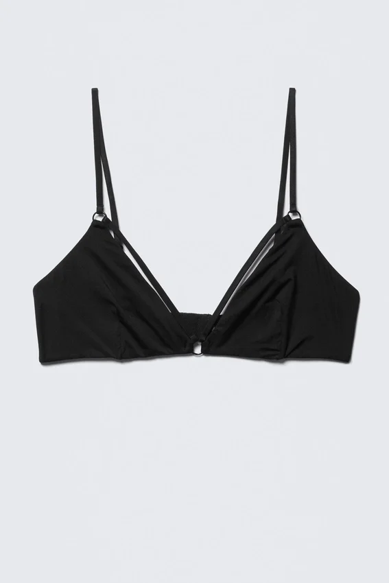 Sujetador triangular de tirantes suaves – Negro Sujetador triangular de tirantes suaves – Negro