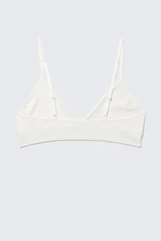 Sujetador triangular sin costuras y suave – Blanco