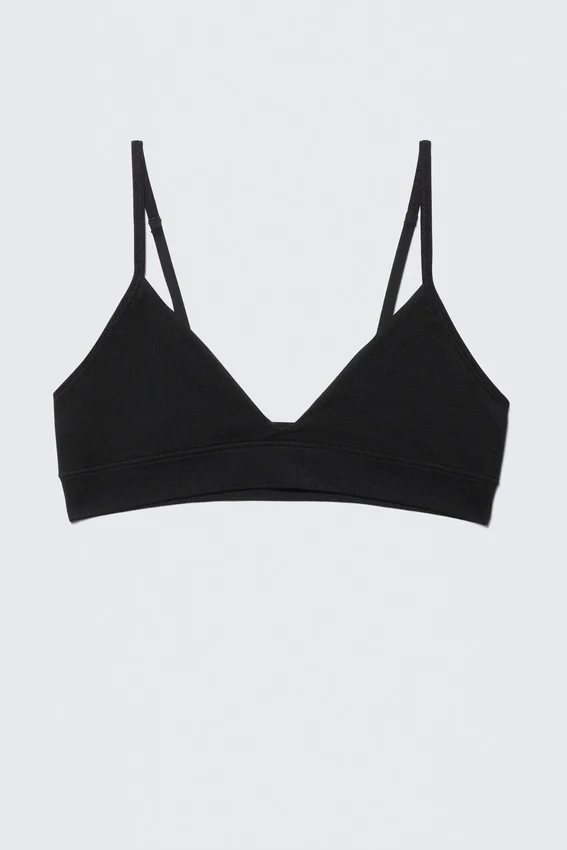 Sujetador triangular sin costuras y suave – Negro Sujetador triangular sin costuras y suave – Negro