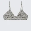 Sujetador triangular suave – Gris claro a cuadros Sujetador triangular suave – Gris claro a cuadros