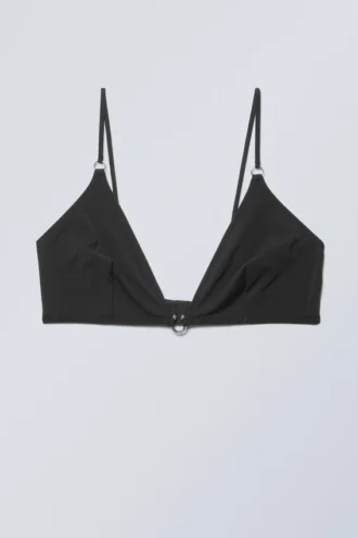 Sujetador triangular Tori Piercing – Negro