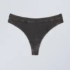 Tanga de algodón lavado Miley – Negro lavado con lejía Tanga de algodón lavado Miley – Negro lavado con lejía
