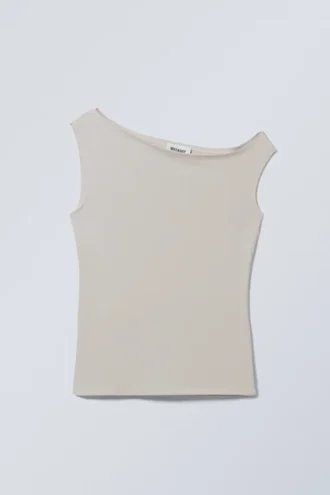 Top ajustado asimétrico – Light Dusty Mole