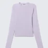 Top ajustado con mangas raglán – Morado claro Top ajustado con mangas raglán – Morado claro