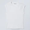Top ajustado de manga corta – Blanco Top ajustado de manga corta – Blanco