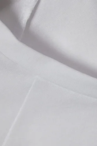 Top ajustado de manga corta – Blanco