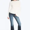 Top ajustado de manga larga – Blanco apagado Top ajustado de manga larga – Blanco apagado