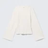 Top ajustado de manga larga – Blanco apagado Top ajustado de manga larga – Blanco apagado