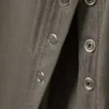 Top ajustado de manga larga con botones a presión – Gris empolvado Top ajustado de manga larga con botones a presión – Gris empolvado