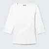 Top ajustado de manga tres cuartos – Blanco Top ajustado de manga tres cuartos – Blanco