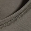 Top ajustado de manga tres cuartos – Gris empolvado