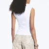 Top ajustado sin mangas con cuello en V – Blanco Top ajustado sin mangas con cuello en V – Blanco