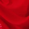 Top asimétrico de manga larga con drapeado transparente – Rojo Top asimétrico de manga larga con drapeado transparente – Rojo