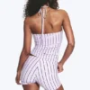 Top bandeau con cuello halter – Lila a rayas Top bandeau con cuello halter – Lila a rayas