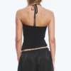 Top bandeau con cuello halter – Negro Top bandeau con cuello halter – Negro