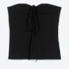 Top bandeau con cuello halter – Negro Top bandeau con cuello halter – Negro