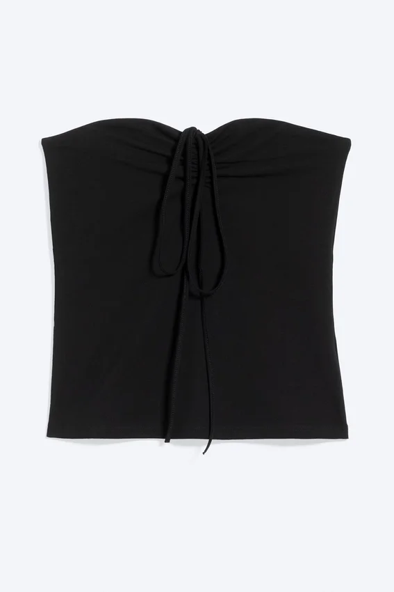 Top bandeau con cuello halter – Negro Top bandeau con cuello halter – Negro