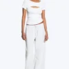 Top bolero de dos piezas en capas – Blanco Top bolero de dos piezas en capas – Blanco