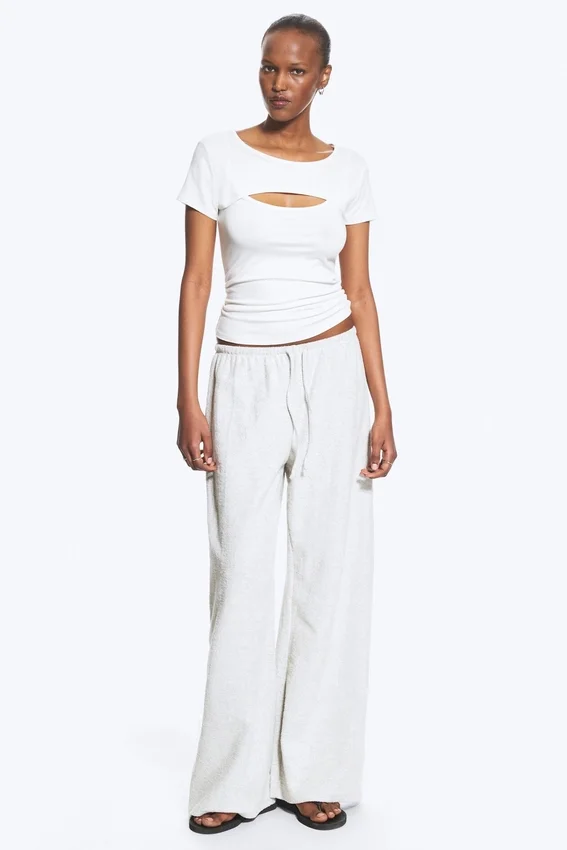 Top bolero de dos piezas en capas – Blanco Top bolero de dos piezas en capas – Blanco