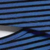 Top bolero de dos piezas en capas – Rayas azules Top bolero de dos piezas en capas – Rayas azules