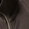 Top con cuello alto acanalado y cremallera – Gris oscuro Top con cuello alto acanalado y cremallera – Gris oscuro