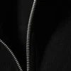 Top con cuello alto acanalado y cremallera – Negro Top con cuello alto acanalado y cremallera – Negro