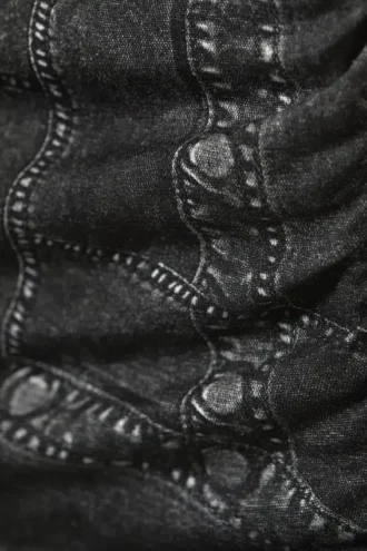 Top con cuello halter y espalda abierta estampado – Negro – Estampado vaquero