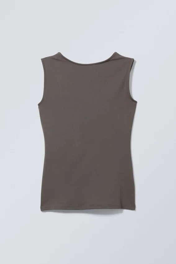 Top con espalda abierta Alba – Verde caqui oscuro Top con espalda abierta Alba – Verde caqui oscuro
