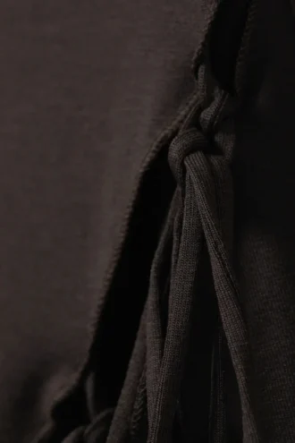 Top con lazo lateral – Marrón oscuro