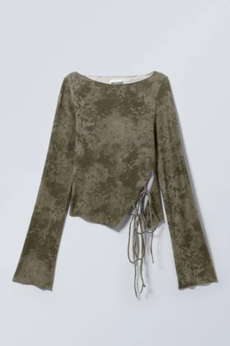 Top con lazo lateral – Taupe – Granito ahumado
