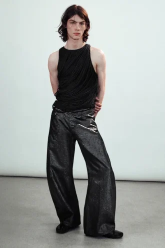 Top con lazo – Negro