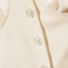 Top corsé ajustado con lazo – Blanco roto
