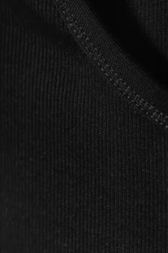 Top corto de canalé – Negro