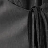 Top cruzado asimétrico con tirantes – Gris oscuro jaspeado Top cruzado asimétrico con tirantes – Gris oscuro jaspeado