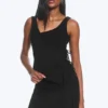 Top cruzado asimétrico con tirantes – Negro Top cruzado asimétrico con tirantes – Negro
