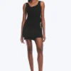 Top cruzado asimétrico con tirantes – Negro Top cruzado asimétrico con tirantes – Negro