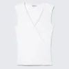 Top cruzado sin mangas – Blanco Top cruzado sin mangas – Blanco